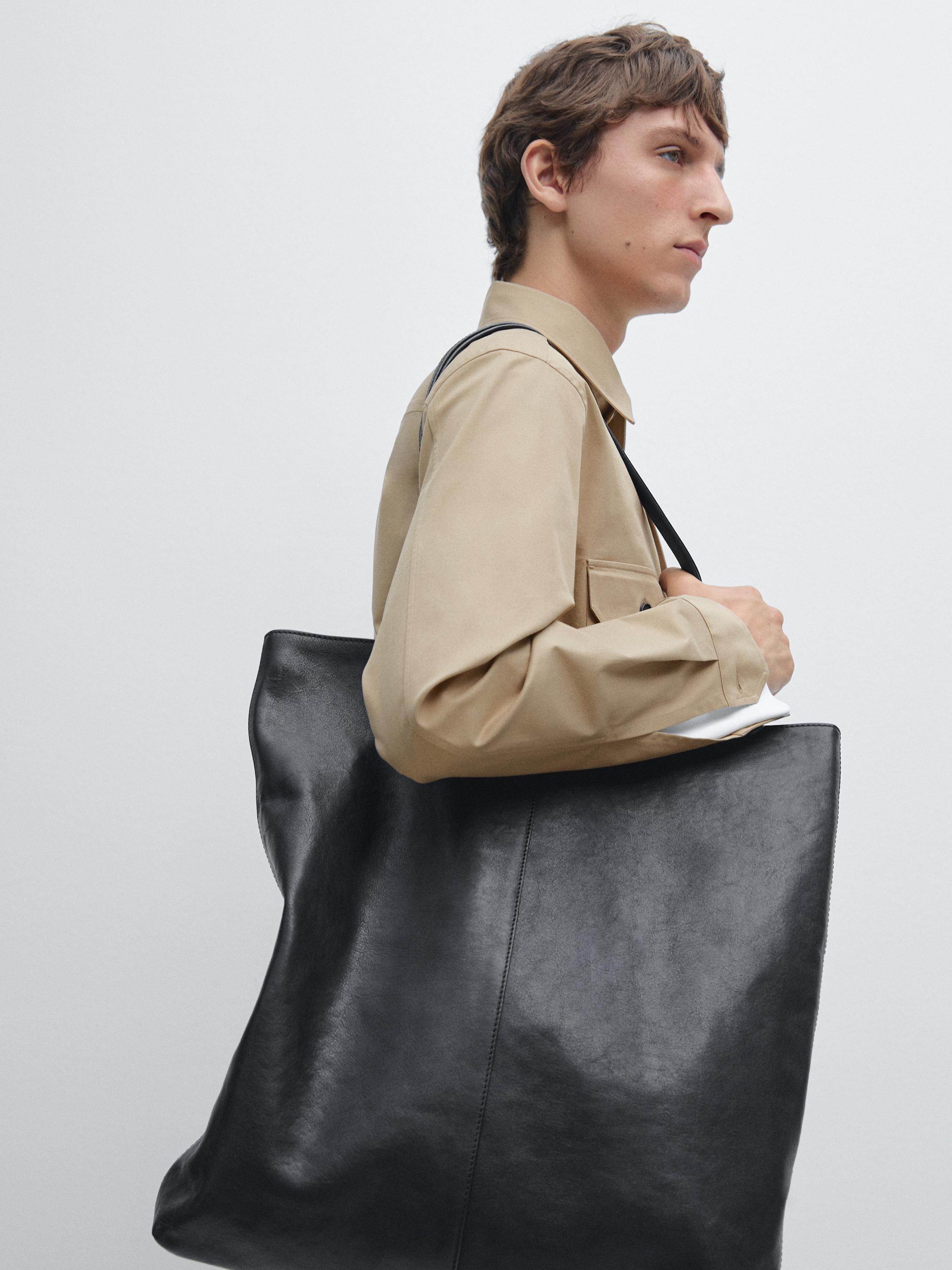 Nappa leather tote bag